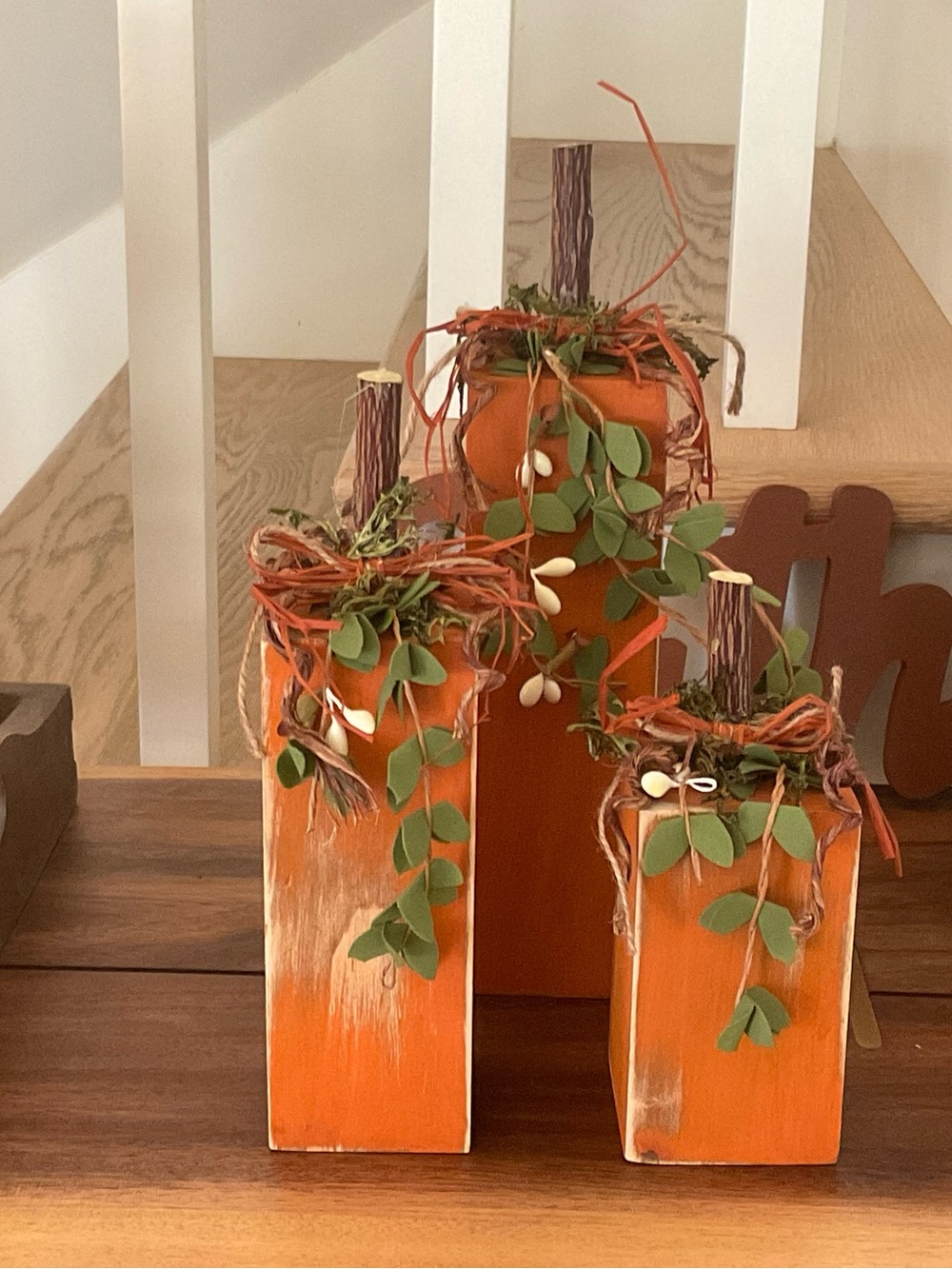 Fall Decor Rustic Pumpkin Set